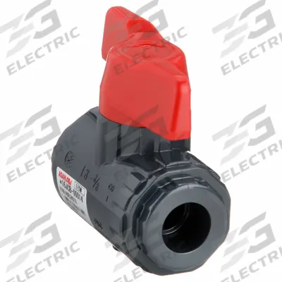 ASAHI Manual Two-Way Ball Valve: 3/8 in, PVC, Straight, Socket x Socket - PVC Ball Valves