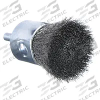 WEILER End Brush: Crimped Steel, 1 in Dia, 0.02 in Fill Dia, 1/4 in Shank (MPN 93127). Key specifications — Brand: WEILER.