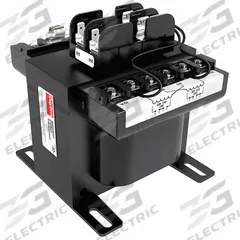 DAYTON Control Transformer: 220V AC/230V AC/240V AC/440V AC/460V AC/480V AC, 110V AC/115V AC/120V AC (MPN 31EH08). Key specifications — Brand: DAYTON; Input Voltage: 440V AC; Mounting Location: Foot; Output Voltage: 110V AC; Phase: Single; Includes: Dual Class CC Primary Fuse Block and Secondary Fuse Clips.