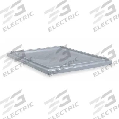 AKRO-MILS Lid: 29 1/2 in x 19 1/2 in, Gray, FDA Compliant, 5W879 - Lids for Standard Stacking & Nesting Totes