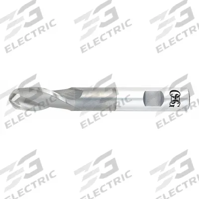 OSG Ball End Mill: Cobalt, 2 Flute, 1/4" Mill Dia, 5/8" LOC, 3-1/16" OAL (MPN 5260300) - Reduced-Neck Cobalt Ball End Mills