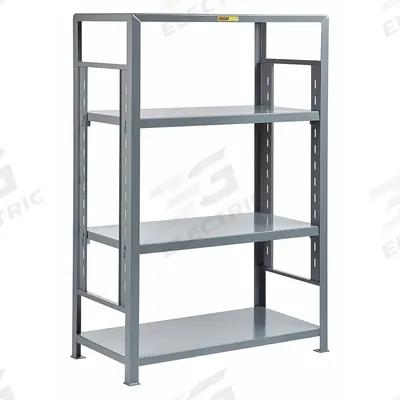 LITTLE GIANT Welded Steel Adjustable Shelving: Heavy-Duty, Starter, 48 in x 24 in - Heavy-Duty Adjustable Open Welded Shelving