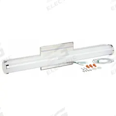 LED Vanity Light: Chrome, 1,690 lm_1,800 lm_1,850 lm, 3000K/3500K/4000K, 18 W, 120 to 277V AC (MPN FMVCCLS 24IN MVOLT 30K35K40K 90CRI KR M6). Key specifications — Mounting Location: Surface; For Bulb Type: Integrated LED; Brand: LITHONIA LIGHTING; Voltage: 120 to 277V AC; Color Temperature: 4000K; Housing Finish/Housing Color (Broad): Chrome.
