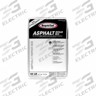 RAPID SET Asphalt Repair Mix: Rapid Set, Cement, 2,500 lb Container Size, Bag, Asphalt Gray - Asphalt Repair Compounds