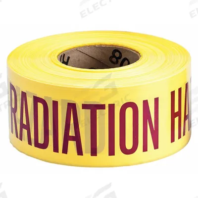 APPROVED VENDOR Barricade Tape: 1,000 ft Lg, 3 in Wd, Caution Radiation Hazard Legend - Specific Caution Messaging Barrier Tape