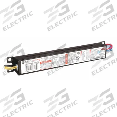 GE LAMPS Fluorescent Ballast: 120 to 277V AC, 3/4 Lamps Supported, 9 1/2 in Overall Lg - Instant Start Electronic Fluorescent Ballasts