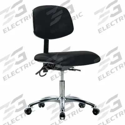 APPROVED VENDOR Chair: Vinyl, Armless, Ht Range 19 in to 24 in, 18 1/2 in Seat Wd, 17 in Seat Dp - Vinyl ESD Chairs