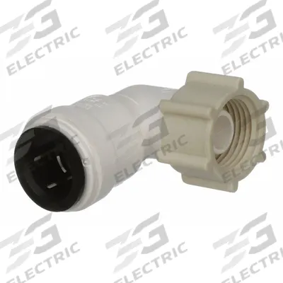 WATTS Push-Fit Elbow Fitting: 1/2 in OD x 1/2 in Pipe Size, Push-to-Connect x NPS - Polysulfone Push-to-Connect Tube Fittings