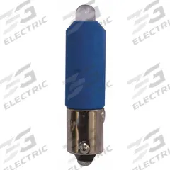 EATON Compact LED Bulb: LED, Miniature Bayonet (BA9s), (T) Tubular, T3-1/4, 24 V, 0.5 W Watt, Blue (MPN HT8LEDBF3). Key specifications — Light Color: Blue; Voltage: 24 V; Brand: EATON; Bulb Shape: T3-1/4.