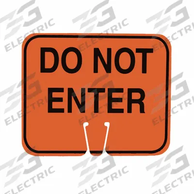 APPROVED VENDOR Traffic Cone Sign: ABS Plastic, 10 3/8 in Ht, 12 3/4 in Lg - Signs for Traffic Cones