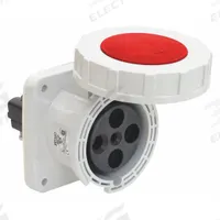 BRYANT Pin and Sleeve Receptacle: Red, 480V AC, Three Phase, 60 A, 3 Pole, 4 Wire, Style 2 Grounding (MPN BRY460R7W). Key specifications — Brand: BRYANT.