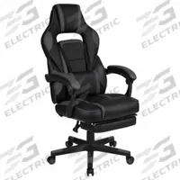 FLASH FURNITURE Office Chair: X40, Gray, Faux Leather Material, 31 in Back Ht, 21 1/4 in Seat Wd (MPN CH-00288-BK-GG). Key specifications — attr995518: X40; attr982877: Black; attr982913: Yes; attr982865: Black; attr982870: FLASH FURNITURE; attr982901: Gray.