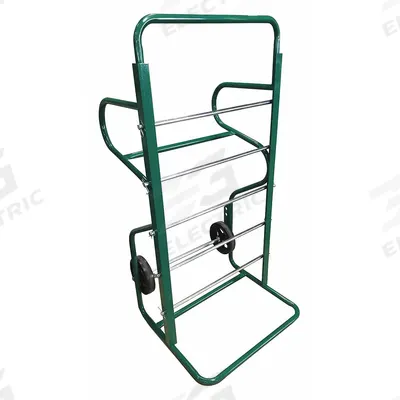 APPROVED VENDOR Wire-Spool Dispensing Cart: 750 lb Load Capacity, Green - 2-Wheel Tilt-Style Wire-Spool Dispensing Carts