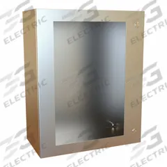 HAMMOND Electrical Enclosure: Stainless Steel, 30 in x 24 in x 12 in, NEMA 12/13/3R/4/4X, Hinged (MPN EN4SD302412WSS). Key specifications — Brand: HAMMOND; Closure Method: 1/4-Turn Latch; Enclosure Material: Stainless Steel; Knockouts: Not Included.