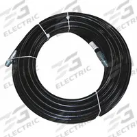 Sewer Hose: 1/4 in ID, 50 ft Lg, Synthetic Rubber, Black, 1/4 in x 1/4 in Fitting Size, MNPT x MNPT (MPN AR686200001). Key specifications — Hose Cover Material: Synthetic Rubber; Fitting Type: MNPT x MNPT; Hose Color: Black; Hose Configuration: Coupled Assembly; Brand: APPROVED VENDOR.