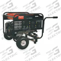 DAYTON Portable Generator: Conventional, Gasoline, 5,000 W Running, 9,630 W Starting, 120/240V AC (MPN GEN-6000-0GH0). Key specifications — CARB Compliant: No; Includes GFCI Outlets: Yes; Parallel Configuration Capable: No; Rated Voltage: 120/240V AC; Carbon Monoxide (CO) Shutdown: No; Generator Brand: Dayton.