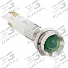 APPROVED VENDOR Protruding Panel Light: 5/16 in Panel Mounting Hole Dia, LED, Green, Protruding Head (MPN 24M053). Key specifications — Brand: APPROVED VENDOR; Electrical Connection: 0.11 Male Quick Disconnect.