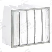 GRAINGER Pocket Air Filter: 25 in x 20 in x 15 in, MERV 8, Beige/Yellow, Fiberglass, 5 Pockets (MPN 5E862). Key specifications — attr1286329: EA; attr1286352: GRAINGER; attr1286334: Fiberglass; attr1286332: MERV 8.