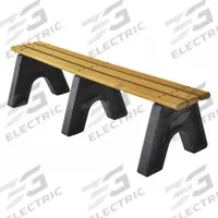 ULTRASITE Outdoor Bench: Sport, 48 in Overall Lg, 18 in Overall Ht, Cedar, Black, Plank Surface (MPN PB 4CEDSPOE). Key specifications — Manufacturer Part Number: PB 4CEDSPOE; Brand: ULTRASITE; Frame Color: Black; Product Type: Outdoor Bench; Seat Color: Cedar; Series: Sport.