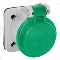 Lift Cover: Green, Compatible with Series 16, 400 A (MPN 16S31-UG). Key specifications — Brand: LEVITON.