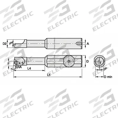 WIDIA Indexable Boring Bar: FSBI20350055R (MPN 2830405) - Indexable Boring Bars
