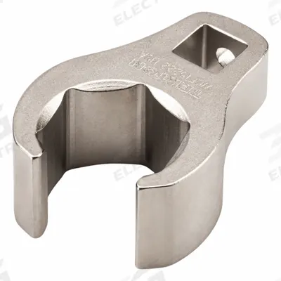 TEKTON Crowfoot Wrench: Steel, Satin Nickel, 3/8 in Drive Size, 7/8 in Head Size - SAE Flare Nut Crowfoot Wrenches
