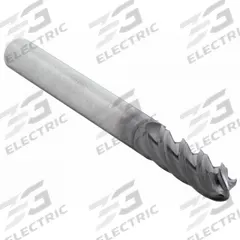 WIDIA HANITA Ball End Mill: Carbide, TiAlN Coated, 4 Flute, 7/16" Mill Dia, 7/8" LOC, 2-1/2" OAL (MPN TF4V001101A)