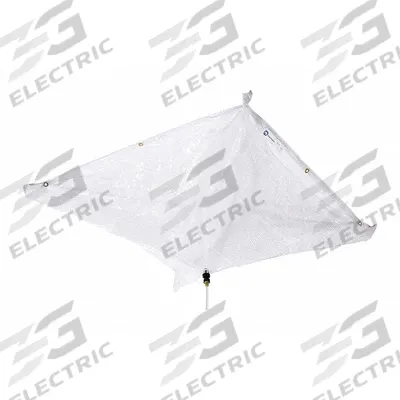 PIG Leak Diverter Tarp: 12 ft Lg, 12 ft Wd, Straps Leak Diverter Mounting, Polyester/PVC - Under the Ceiling Leak Diverters