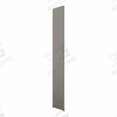 HADRIAN Pilaster: Stainless Steel, Powder-Coated, Light Gray, 82 in Ht, 5 in Wd - Pilasters for Bathroom Partitions