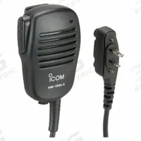 ICOM Speaker Microphone: Fits Icom, 3.5 mm Jack, 19 in Cord, Push To Talk, HM158LA. Key specifications — Compatible Radio Series: F2000D; Color: Black; Radio Connector Type: 2-Pin Screw Attach; Brand: ICOM; Manufacturer Part Number: HM158LA; Push To Talk: Yes.
