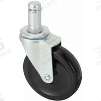 APPROVED VENDOR Stem Caster: Swivel, No Brake, 4 in Wheel Dia., 1 in Wheel Wd, Rubber, Rubber, Black (MPN F1RR04052S-S22). Key specifications — attr1111099: APPROVED VENDOR; attr1111095: Black; attr1176855: Swivel.
