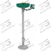 HAWS Plumbed Eyewash: Std, Floor Mnt, Eyes and Face Coverage, Covered, Plastic Bowl, Push Plate (MPN 7261-7271). Key specifications — Activation: Push Plate; Brand: HAWS.