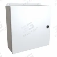 HAMMOND Electrical Enclosure: Steel, 12 in x 12 in x 4 in, NEMA 12/13/3R/4, w/Panel, Solid Cover (MPN EJ12124LG). Key specifications — Closure Method: Latches; Brand: HAMMOND; Knockouts: Not Included.