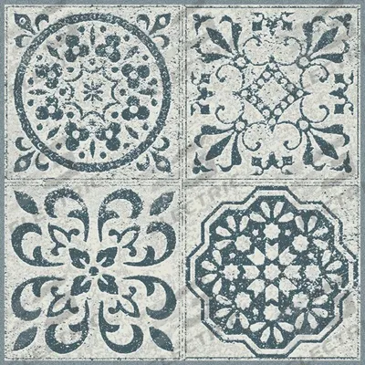 ARMSTRONG Floor Tiles: Blue, Artigiano Charm, 12 in Tile Wd, 30 sq ft Coverage Area - Peel N' Press Tile