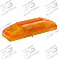 GROTE Clearance Marker Lamp: Clearance Light, LED, Rectangular, Amber, Bracket, Male Pin Connector (MPN 47093). Key specifications — Lens Color: Amber; Brand: GROTE; Electrical Connection: Male Pin Connector; Lighting Technology: LED; Mount Type: Bracket; SAE Lens Code: P2.