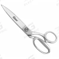 CLAUSS Fabric Shears: Right-Hand, 10 in Overall Lg, Straight, Steel, Pointed, Silver (MPN 10840). Key specifications — attr308500: Steel; attr308502: Silver; attr308505: Right-Hand; attr308522: Vinyl; attr324896: CLAUSS.