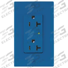 LEVITON Receptacle: Decorator Duplex, 5-20, Ivory, 125V AC, 20 A, 2 Pole / 3 Wire (MPN 5380-I)