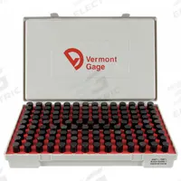 VERMONT GAGE Black Oxide-Coated Pin Gauge Set: Go (Plus), 0.626 in to 0.75 in, ZZ Tolerance Class (MPN 901100700). Key specifications — attr1182482: ZZ; attr1182483: +/-0.00020 in; attr1182499: VERMONT GAGE.