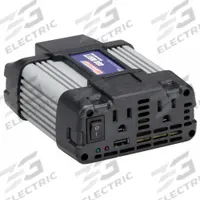 WESTWARD Inverter: Modified Sine Wave, Cigarette Lighter Input Plug and Battery Clamps, 2 Outlets (MPN 26W999). Key specifications — Brand: WESTWARD; DC Connection: Cigarette Lighter Input Plug and Battery Clamps; Input Voltage: 12V DC; Inverter Output Form: Modified Sine Wave; Output Frequency: 58 to 62 Hz; Output Voltage: 115V AC.