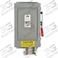 SIEMENS Safety Switch: Fusible, 60 A, Three Phase, 600V AC, Galvanized Steel, Indoor (MPN HF362JPN). Key specifications — Brand: SIEMENS; Compatible Plug Series: Pyle-National.