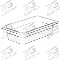 CAMBRO Food Pan: Fourth Size, Rectangular, 1.8 qt Capacity, NSF Certified, 10 7/16 in Overall Lg (MPN CA42CW135). Key specifications — Brand: CAMBRO; Dishwasher Safe: Yes; NSF Certified: Yes; Product Type: Food Pan; Manufacturer Part Number: CA42CW135.