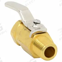 APPROVED VENDOR Manual Two-Way Ball Valve: 1/4 in, Brass, Straight, MNPT x FNPT, Std Port Ball Port (MPN G-MMFP-25). Key specifications — Brand: APPROVED VENDOR; Handle: Lever.