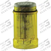 EATON Tower Light Module: Steady, 110/120V AC, Yellow, 43 mm Overall Dia, 3 in Overall Ht, SL4 (MPN SL4-L120-Y). Key specifications — Brand: EATON; Compatible with Series: SL4; Lens Color: Yellow; Operating Voltage: 110/120V AC; Manufacturer Part Number: SL4-L120-Y.