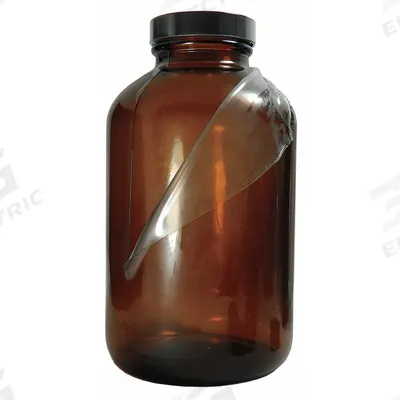 APPROVED VENDOR Wide Mouth Bottle: 250 mL, 45-400, Amber, 24 Bottles - Safety Coated Wide Mouth Round Glass Lab Bottles