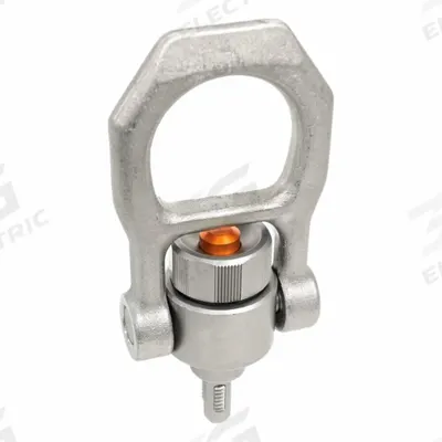 JW WINCO Quick-Release Hoist Ring: Stainless Steel, 2.1 kN Load Limit, M8 Thread Size - Corrosion-Resistant Quick-Release Threaded Pivot & Rotate Hoist Rings