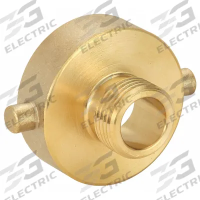 APPROVED VENDOR Fire Hose Adapter: 3/4 in_1 1/2 in Compatible Pipe Size, NST x GHT, Brass - Brass Rigid Fire Hydrant & Standpipe Adapters