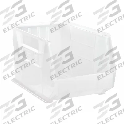 QUANTUM STORAGE SYSTEMS Hang and Stack Bin: 11 in x 18 in x 10 in, Clear - Clearview Plastic Bins