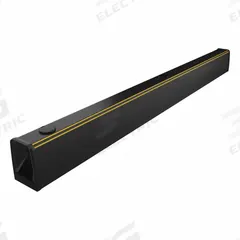 A-SAFE Ground-Level Guardrail: Heavy-Duty ForkGuard, Polymer, 86 5/8 in x 7 1/4 in x 5 1/8 in, Floor (MPN A-01-17-0242). Key specifications — Brand: A-SAFE; Mounting Location: Floor; Includes: (2) Fixing Plates; Color: Yellow; Material: Polymer.