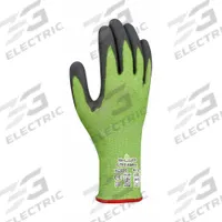 SHOWA Knit Gloves: M ( 7 ), ANSI Cut Level A6, Palm, Dipped, Polyurethane, Polyurethane, 1 PR (MPN XC520M-07). Key specifications — Brand: SHOWA; Glove Hand Style: Left and Right; Touchscreen Compatible: Yes; Includes Reinforced Thumb Crotch: No; Knit Material Color: Green; Size: M ( 7 ).