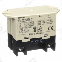 OMRON Enclosed Power Relay: Surface (Top Flange) Mounted, 30 A Current Rating, 24V AC, SPST-NO (MPN G7L-1A-BUBJ-CB-AC24). Key specifications — Brand: OMRON; Base Type: Square; Mounting Style: Top Flange; Electrical Connection: Screw Terminal; Manufacturer Part Number: G7L-1A-BUBJ-CB-AC24; Operating Current: 30 A; Series: G7L Series.